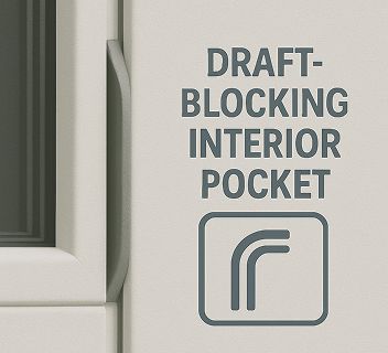 Draft‑Blocking Interior Pocket