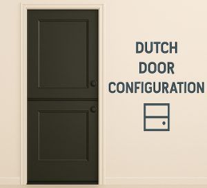 Installed modern Dutch entry door with two operable sections